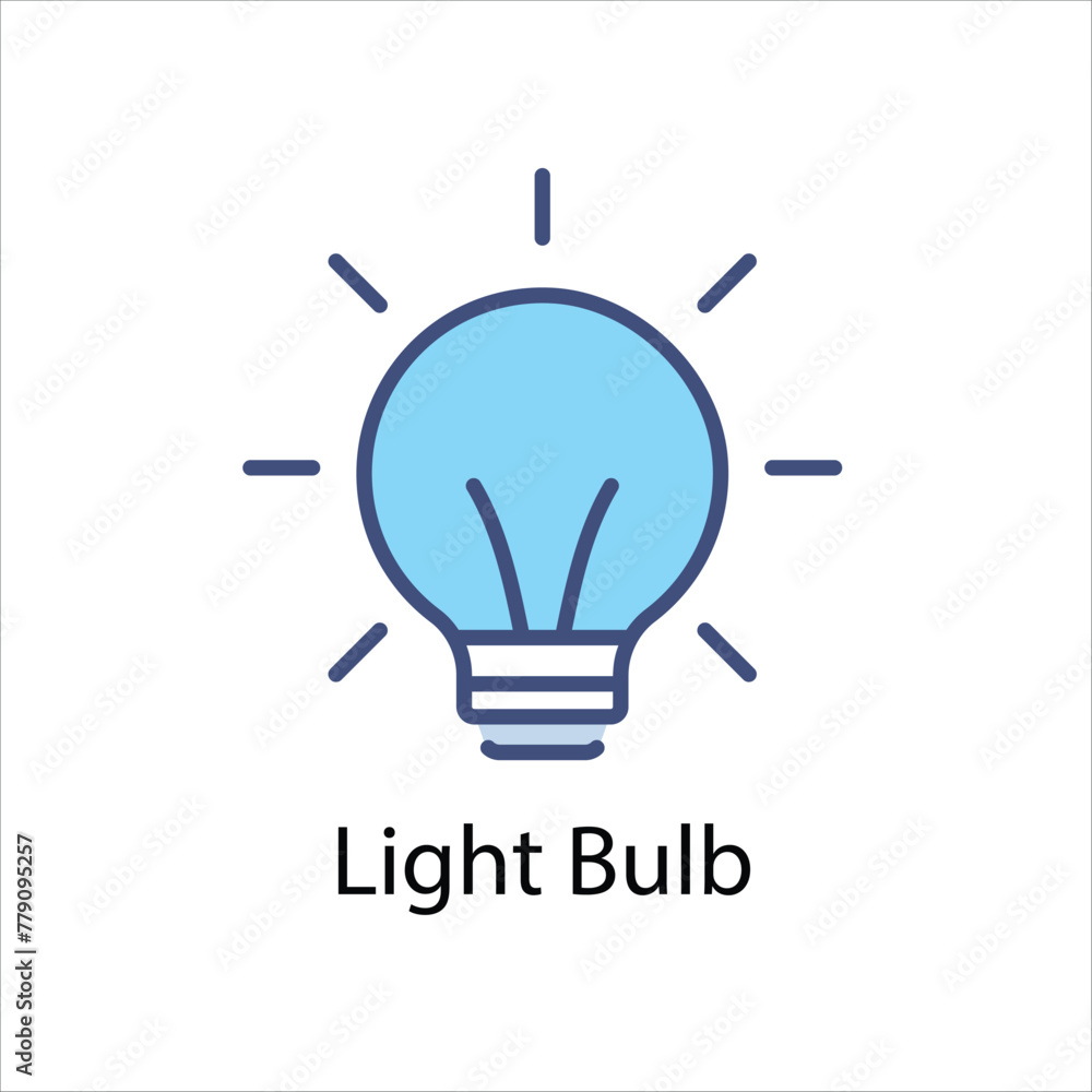 Light Bulb Icon Symbol vector graphics. Light Bulb Icon Symbol vector graphics.