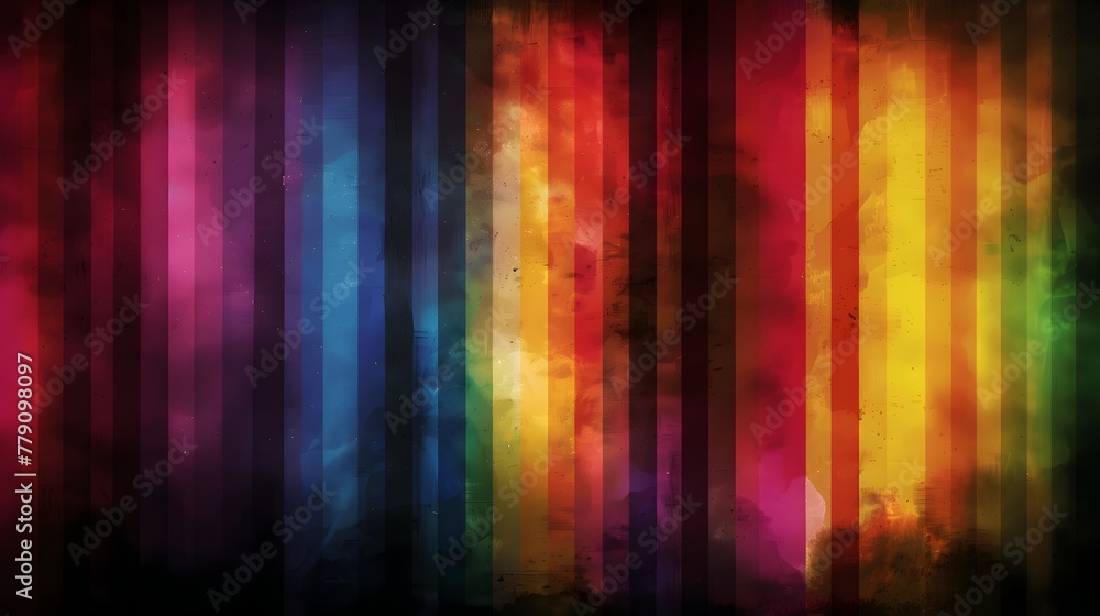 A colorful stripe of paint with a black background. The colors are bright and vibrant, creating a sense of energy and excitement A colorful stripe of paint with a black background. The colors are bright and vibrant, creating a sense of energy and excitement