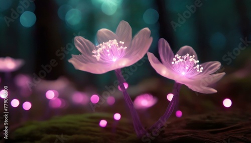 pink flower in the night