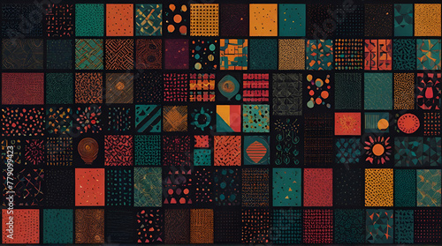Set of 100 geometric shapes Memphis design retro element .Generative AI