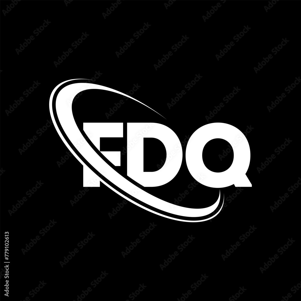 FDQ logo. FDQ letter. FDQ letter logo design. Initials FDQ logo linked with circle and uppercase monogram logo. FDQ typography for technology, business and real estate brand.