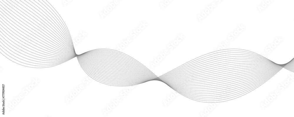 Fototapeta premium Abstract vector background with grey wavy lines 