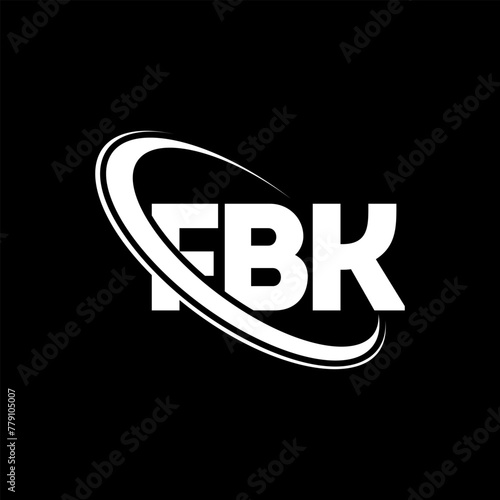 FBK logo. FBK letter. FBK letter logo design. Initials FBK logo linked with circle and uppercase monogram logo. FBK typography for technology, business and real estate brand.