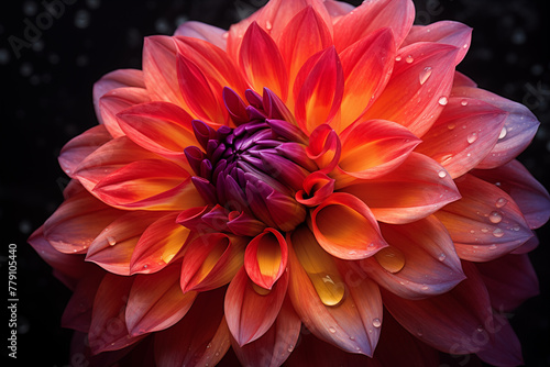 Dahlia flower pistil , Macro photography