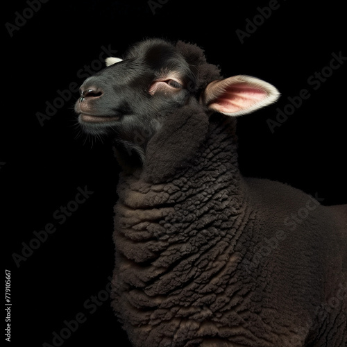 Lamb portrait of an adorabl...