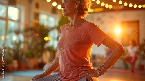 Empowered Senior Woman Embraces Yoga Practice