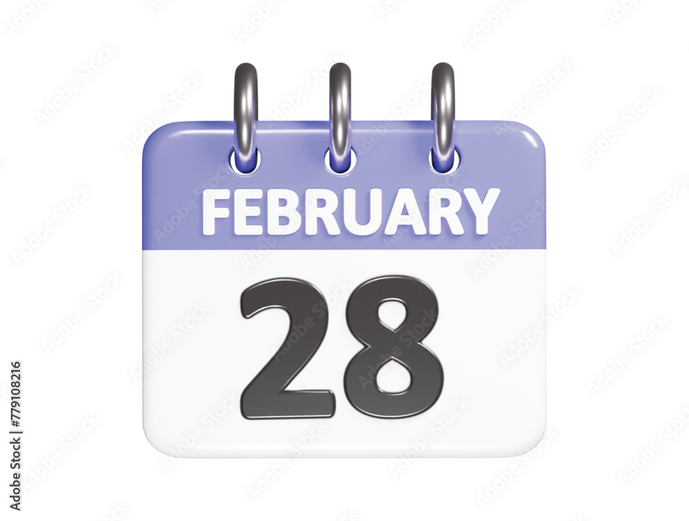 Calender icon 3d render illustration Calender icon 3d render illustration