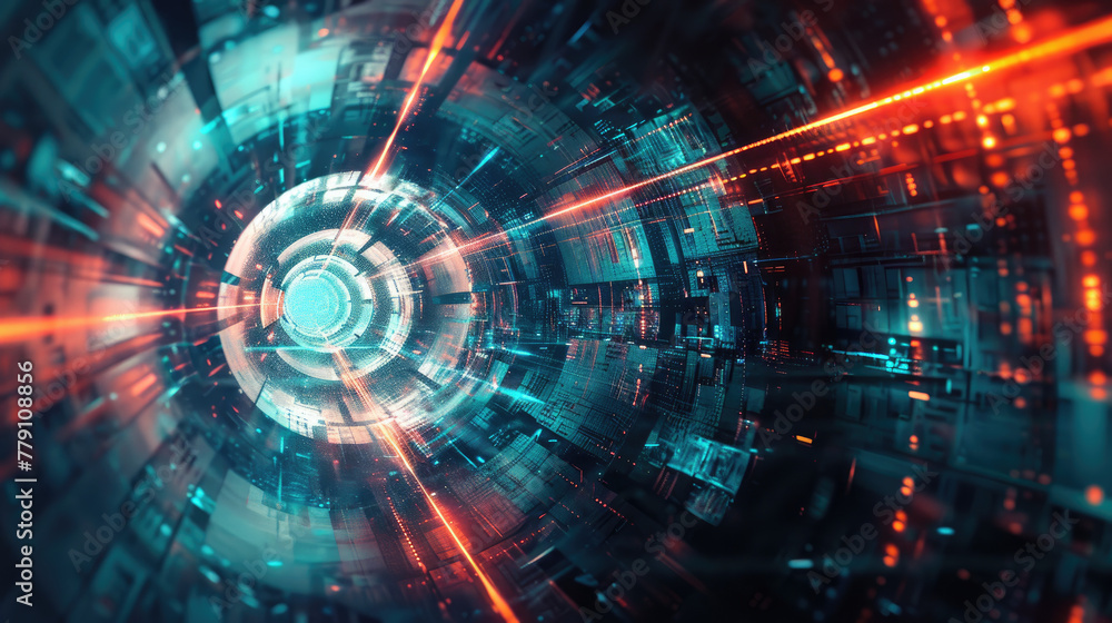 Fototapeta premium Abstract background modern and futuristic full color