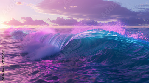 neon wave background © Cedric