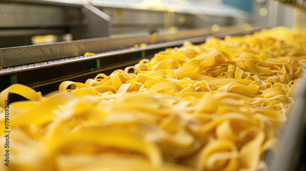 Production of pasta at the factory. Production of pasta at the factory.