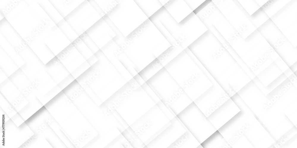 Abstract white background with diamond and square shapes layered in modern abstract pattern design, White color technology concept geometric line vector background.
Abstract white background with diamond and square shapes layered in modern abstract pattern design, White color technology concept geometric line vector background.