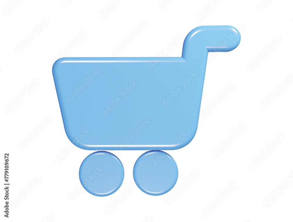 Shoping cart icon 3d render illustration Shoping cart icon 3d render illustration