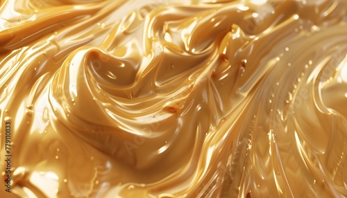 waves of melted peanut butter swirling