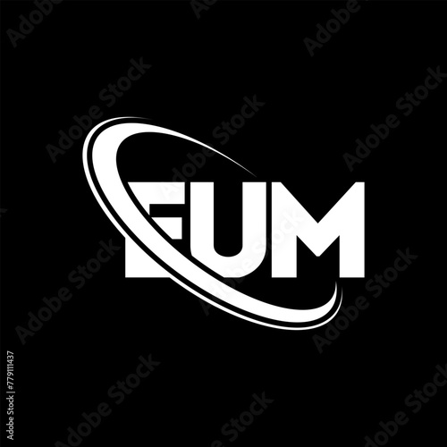 EUM logo. EUM letter. EUM letter logo design. Initials EUM logo linked with circle and uppercase monogram logo. EUM typography for technology, business and real estate brand. photo