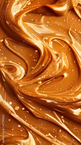 waves of melted peanut butter swirling