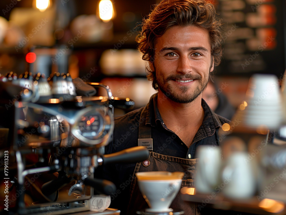 The barista prepares delicious coffee. It has an incredible aroma and taste. It can be espresso, latte, cappuccino or any other coffee. The barista prepares delicious coffee. It has an incredible aroma and taste. It can be espresso, latte, cappuccino or any other coffee.