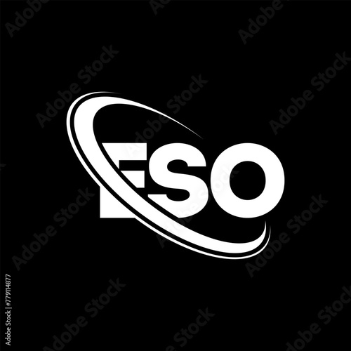 ESO logo. ESO letter. ESO letter logo design. Initials ESO logo linked with circle and uppercase monogram logo. ESO typography for technology, business and real estate brand.