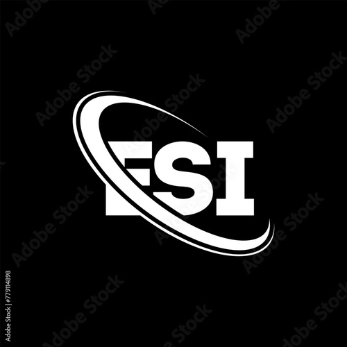 ESI logo. ESI letter. ESI letter logo design. Initials ESI logo linked with circle and uppercase monogram logo. ESI typography for technology, business and real estate brand.