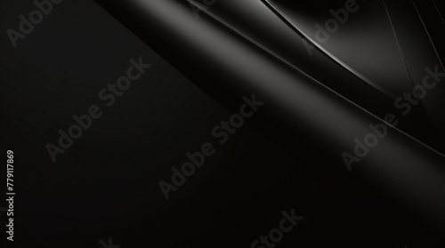 Abstrato fundo cinza escuro e preto com design 3D em camadas cortadas e espa  o para texto