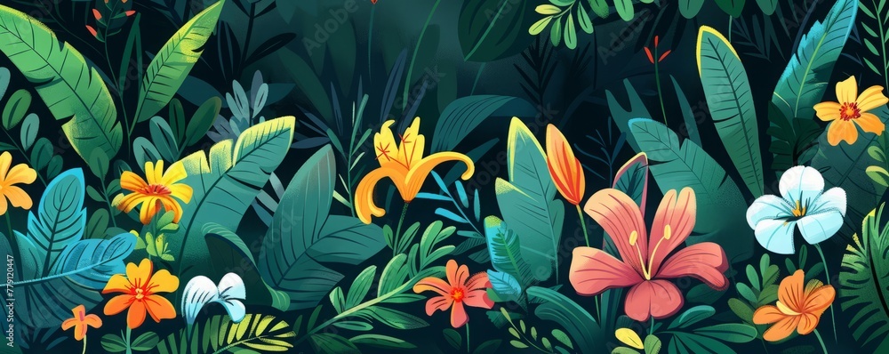 jungle thicket illustration. jungle thicket illustration.