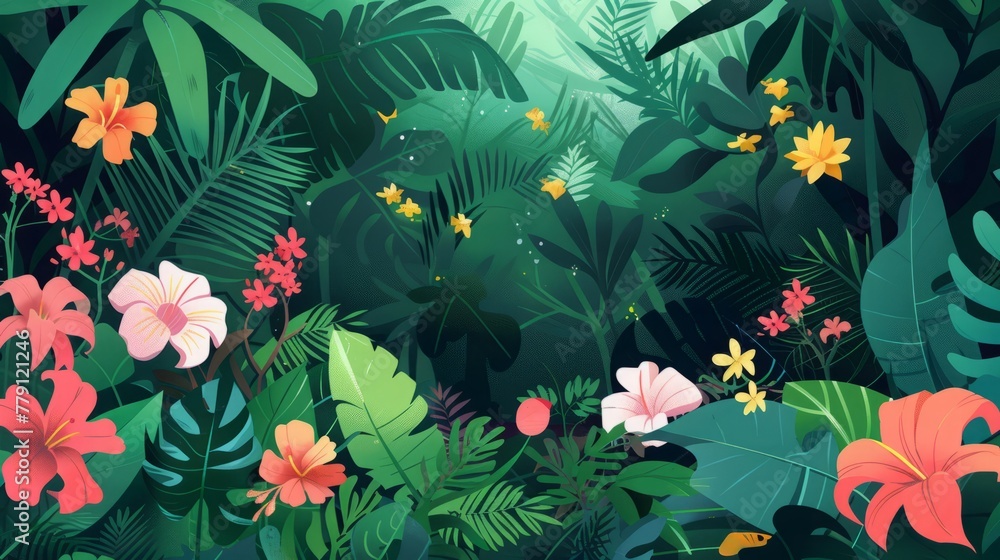 jungle thicket illustration. jungle thicket illustration.