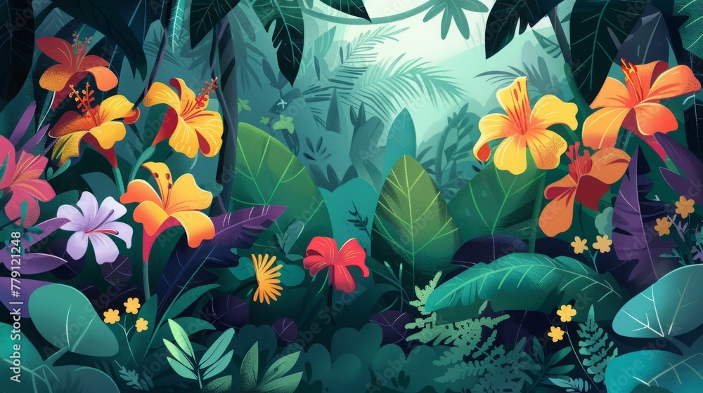 jungle thicket illustration. jungle thicket illustration.