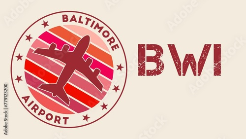 Baltimore Airport intro video. Baltimore airport information animation. Elegant 4k video. photo