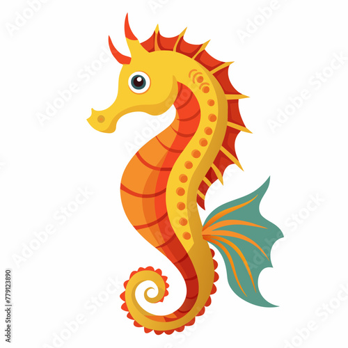 seahorse--full-length--on-a-white-background--no-b