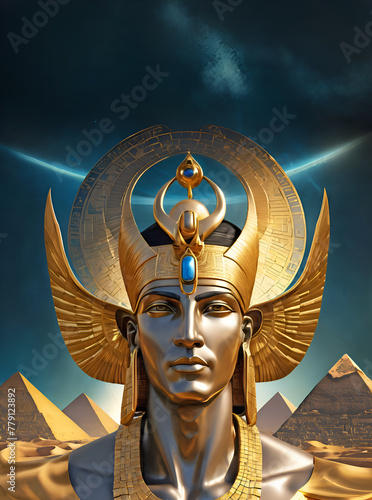  alive Thoth Trismegistus, - Egyptian god.  Egypt mythology. symbol of wisdom and knowledge. conceptual art. Ai generated photo