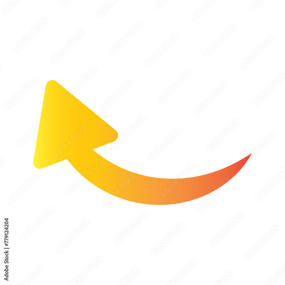 Sharp curved arrow icon. Black rounded arrow. Direction pointer pointing down Sharp curved arrow icon. Black rounded arrow. Direction pointer pointing down