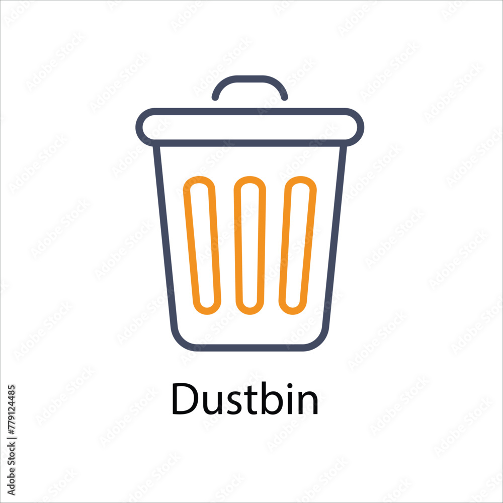 Dustbin Icon Symbol vector graphics. Dustbin Icon Symbol vector graphics.