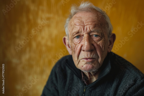 An elderly man with a sad look on his face © MagnusCort
