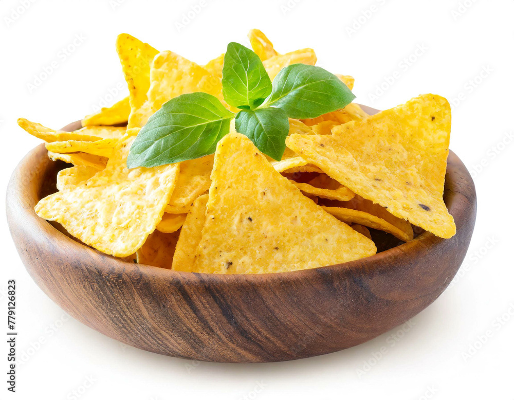 Tortilla Chips isoliert auf weißen Hintergrund, Freisteller Tortilla Chips isoliert auf weißen Hintergrund, Freisteller