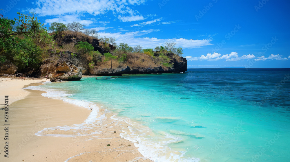 perfect beach created with Generative AI technology perfect beach created with Generative AI technology