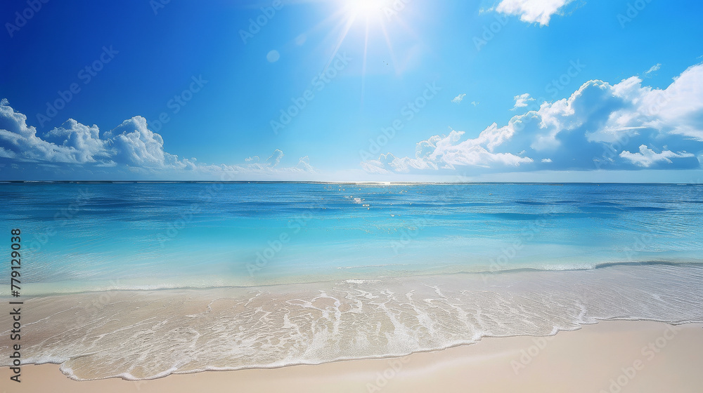 perfect beach created with Generative AI technology perfect beach created with Generative AI technology