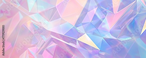 Abstract geometric background with holographic iridescent colors