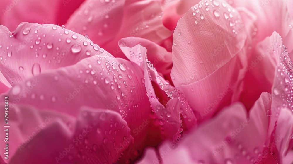 Close up of a pink flower with water droplets, perfect for nature backgrounds Close up of a pink flower with water droplets, perfect for nature backgrounds