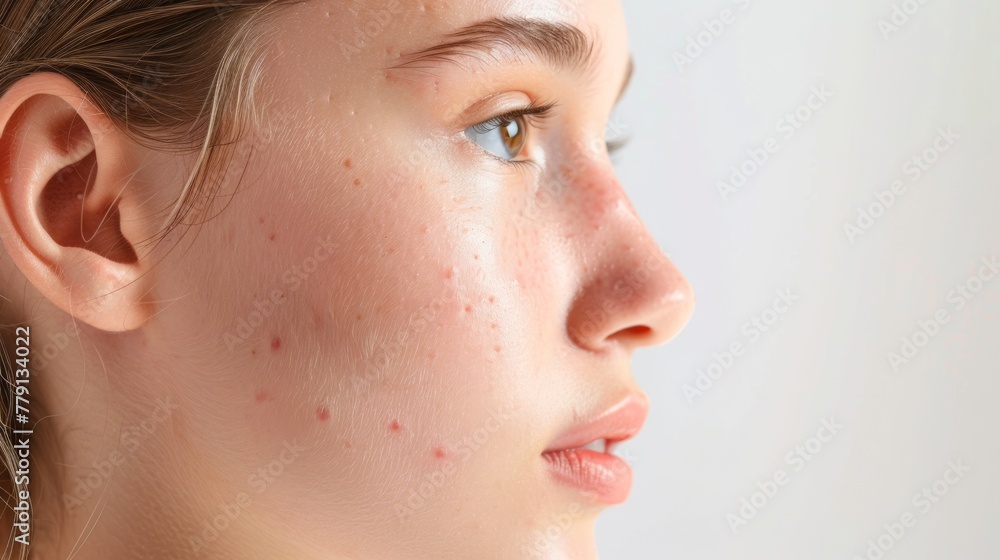 Closeup of Complexion with Acne Closeup of Complexion with Acne