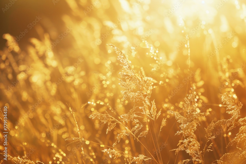 Sun shining on tall grass field, ideal for nature backgrounds Sun shining on tall grass field, ideal for nature backgrounds