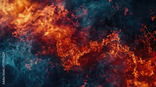 A close-up view of a fire against a black background. Ideal for adding a dramatic touch to designs