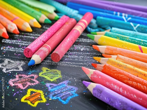 Vibrant Pastel Chalks and Crayons: Creative Tools for Learning