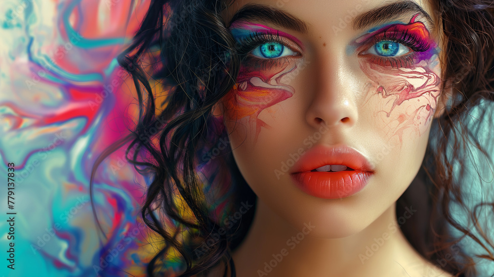 Obraz premium Amazing and stunning creative beautiful woman portrait