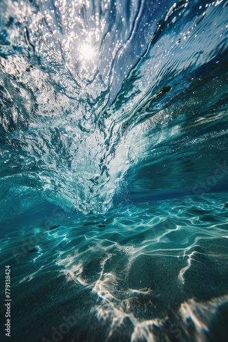 Detailed shot of a wave in the ocean, suitable for various projects © Fotograf