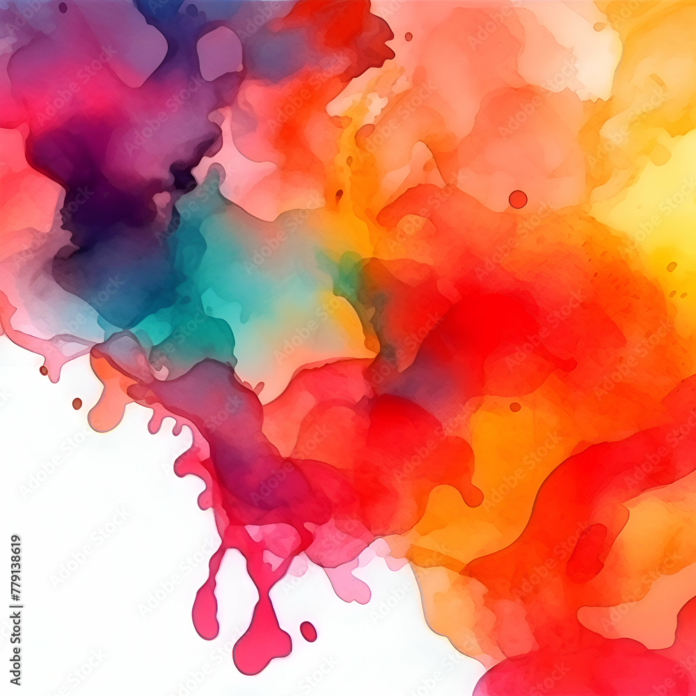 Abstract watercolor background. Colorful  illustration for your design.