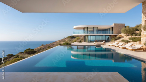 Lujosa villa de estilo contemporáneo con piscina y vista al mar mediterráneo