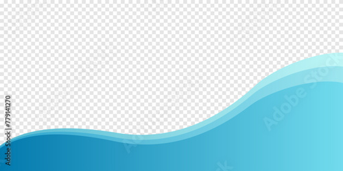 Wave divider shape separator header and border for website and app. Top or bottom frame of divider shape for web page, website, banner, app, poster, background