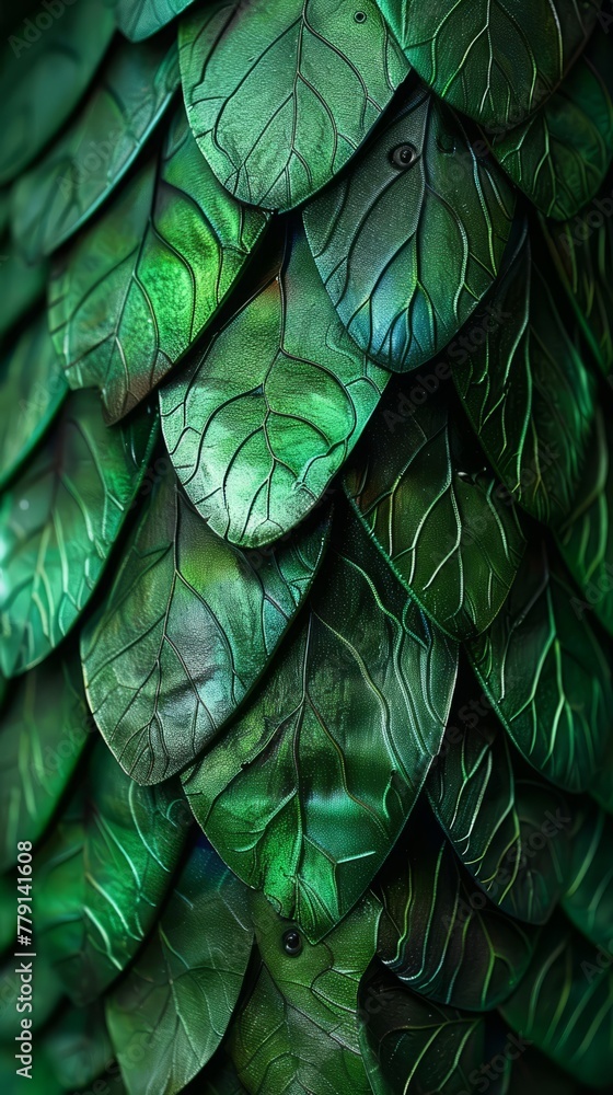 Fototapeta premium green dragon scales.