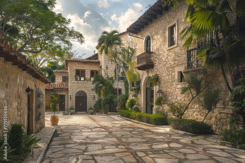 Stone houses that have been restored and restored to a modern design. Stone houses that have been restored and restored to a modern design.