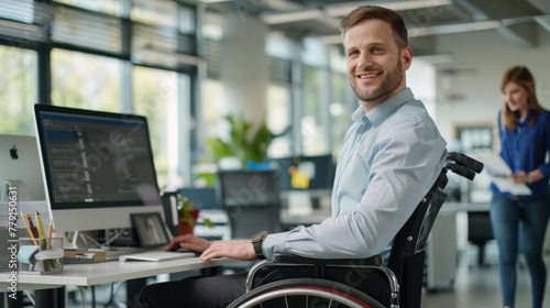 A Smiling Professional in Wheelchair