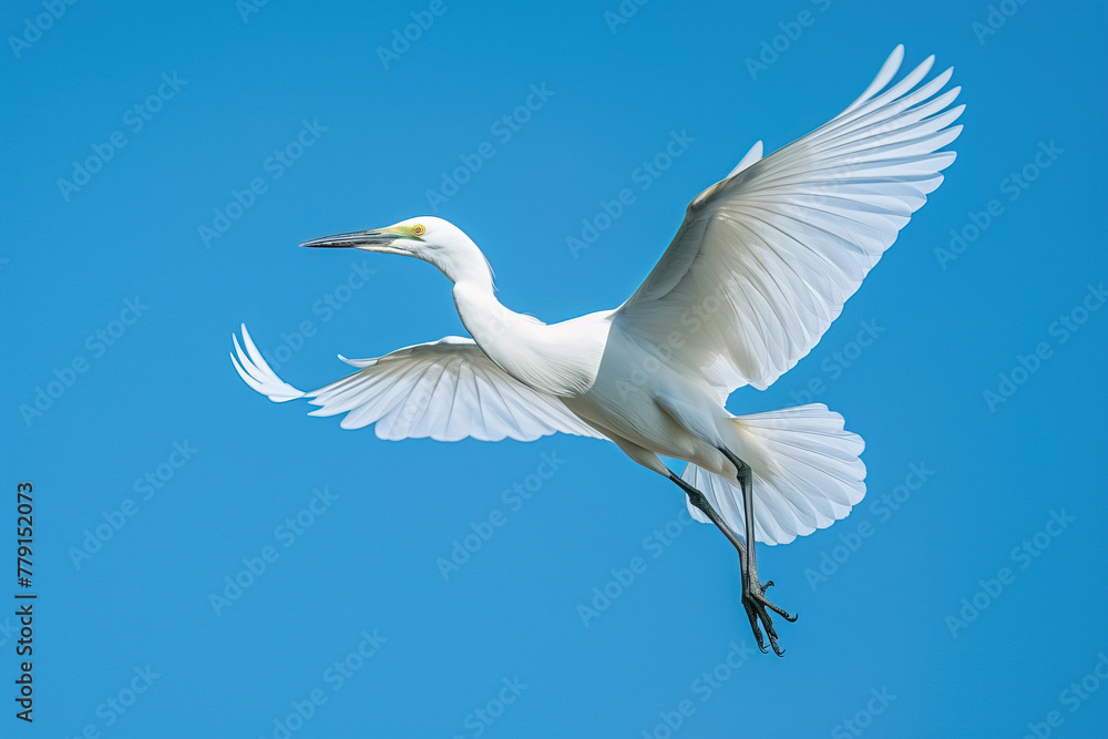 white heron in flight. white heron in flight.